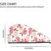 Large Microfiber Hair Towel Wrap for Women - Pink Rose Floral Quick Drying Turban | Super Absorbent Hair Cap 25.2x10.2 Inch - Anti Frizz Hair Drying Towel - Buy Online on GoSupps.com
