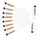 VINTORKY 10pcs Makeup Brush Make up Eyeshadow Brush Precision Eyeshadow Brush Wooden Handle White