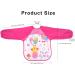 Baogaier Waterproof Baby Bibs with Long Sleeves - 4 Pack | Easy Clean, Ideal for Weaning and Feeding | Cute Animal Designs - Rabbit, Strawberry, Giraffe, Ladybug (Pink) - Buy Online on GoSupps.com