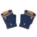 Autumn and Winter Baby Warm Gloves Child Knitted Mittens 3-6 years old Dark Blue