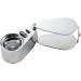 MSLAN 40X Full Metal Illuminated Jewelers Magnifier - Pocket Folding Magnifying Glass with LED Light for Currency Detecting and Jewelry Identifying - Buy Online on GoSupps.com