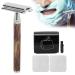 Old Fashioned Double-Edged Razor Set - Smooth Manual Shave with Bamboo Grip | Perfect Men's Gift - Buy Online on GoSupps.com