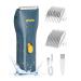 ENSSU Cordless Hair Clippers for Men - Waterproof Beard Trimmer with Ceramic Blade Rechargeable Electric Hair Cutting Kit for Adults and Kids Blue