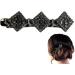 Satin Fabric Hair Chopped Hairpin Duckbill Clip Braided Hair Clip with Rhinestones Multi Clip Hair Barrette Triple Hair Clips with Rhinestones for Sectioning Rhinestone Hair Clip Green - Buy Online on GoSupps.com