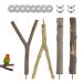 4 pieces of bird toys nature birds for birds natural wood pencil rods perches for bird cages 2 specifications with 8 washers and 4 wing nuts for parrots birds