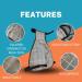 Waterproof Pet Dog Belly Vest Jacket - Grey Grid Medium | Lightweight & Breathable Cover for Rain, Snow, and Mud - Buy Online on GoSupps.com