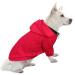 Hualisiji hooded sweater for dogs dog sweater christmas dog hoodie warm and light with a soft texture easy to wear and light colors (XL red) XL red