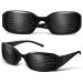 Lurrose 2st visual correction hole blind protective glasses made of wire mesh light -opening glasses glasses for eye protection sporty sunglasses glasses with chain mesh glass needle hole stk