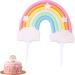 Rainbow Cake Topper Soft Pottery Rainbow Cake Decorations Colorful Rainbow Cupecake Topper personalized Cake Topper Happy Birthday Cake Toppers Birthday Party Decorations Supplies(Multicolor) - Buy Online on GoSupps.com