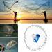 Yeahmart 4ft Radius American Saltwater Fishing Cast Net with Zinc Sinker Weights | 38 Inch Mesh Size | 468Ft Radius | Heavy Duty Bait Trap Fish Net - Buy Online on GoSupps.com