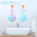 MIDELONG Bath Sponge Shower Loofahs Pack of 2 - Exfoliating Mesh Poufs for Body Scrubbing - Colorful 60g Soft Loofahs for Women and Men - Buy Online on GoSupps.com