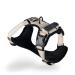 lionto dog harness padded anti-pull harness reflective safety harness adjustable size S beige S Beige