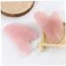 Natural Rose Quartz Stone Guasha Facial Face Neck Body Gua Sha Board Massager(A)