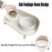 Elevated Cat Food Bowls - No-Spill Design, 3 Heights, Anti-Vomiting, 5 Ceramic Bowl for Small/Medium Pets - White - Buy Online on GoSupps.com