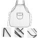 Ipetboom nail polish dress uniform hair dye major white Work baking oil supplies tpu hair stylist apron salon hair stylist apron hairstylist aprons for men decorate man apron bib 74x66cm White - Buy Online on GoSupps.com