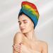 Fantastic Parrot Feather Coral Velvet Dry Hair Cap | Unisex Towel Wrap for Bathroom Pool Beach & Home - Buy Online on GoSupps.com