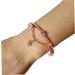 Ultechnovo Sun & Moon Crystal Pearl Bracelet Set - Stylish Gemstone Cuff for Women | 3-Piece Ros gold Design - Buy Online on GoSupps.com