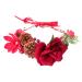 Beaupretty Christmas Hair Wreath Headdress - Natural Berries Rose Flowers & Leaves | Adjustable Band for Women - Buy Online on GoSupps.com