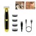 Wet and Dry Electric Shaver Rechargeable Electric Shaver for Men 360 Face Beard Trimmer & Grooming Kit Washable Electric Razor with 4 Interchangeable Heads for Facial Body Trimming (1PC)-Model #10