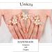 Unicra Wedding Gold Flower Hairpins Set - Pearl Bridal Hair Accessories (Pack of 3) - Buy Online on GoSupps.com