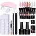 Gel Nail Kit 15ml 7 Colors Gel Extension Nail Kit with UV Lamp Nail File Clip Builder Gel Nail Kit Long-Lasting Gel Polish Starter Kit for Home Salon Gel Extension Nail Kit - Buy Online on GoSupps.com