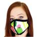 Made in USA Four Layer Cloth Face Mask - Ear Saver Behind the Head Elastic - Potted Plant Adult Original Cut