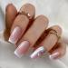 VOTACOS Short Square Press on Nails - Nude False Nails with Flower Design for Women - Buy Online on GoSupps.com