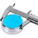 Light Blue Portable Metal Pill Box - Round Mini 3-Compartment Design for Travel - Ideal for Small Pills - Buy Online on GoSupps.com