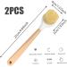 Dish Brush with Handle 2Pcs Dish Scrub Brush Bamboo Dish Brush with Built-in Scraper Dish Washing Brush for Nonstick Frying Pan Cleaning Supplies - Buy Online on GoSupps.com