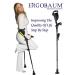 Crutches- Latest Generation Ergobaum by Ergoactives. 1 Pair of The"Pain Reduction" Crutches