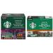 Starbucks French Roast Dark Roast Ground Coffee K-Cup Pods 44 ct Box & PIKE PLACE Decaf Roast Medium Roast Ground Coffee K-CUP Pods 24 ct Box Coffee + Coffee PIKE PLACE Decaf