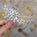 Handcess Bridal Wedding Crystal Hair Combs Silver Leaves Headpiece Rhinestone Bridal Hair Accessories for Women and Girls