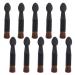 PLAFOPE 10pcs Double Ended Eye Shadow Stick Eye Makeup Accessory Makeup Eyeshadow Sponge Horse Hair Black