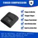 KiiMos Finger Splints: Compression Finger Sleeves for Sports - Black, Medium Double - Buy Online on GoSupps.com