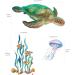 Sea Turtle Wall Stickers & Under the Sea Decals for Bathroom Nursery and Living Room | BASHOM BA-4001 - Buy Online on GoSupps.com