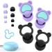 Kids Ear Plugs 2 Pairs(6-12 yrs) Earplugs for Children or Adult with Small Ear Canals Reusable Silicone Noise Canceling Ear Plugs for Concerts/Flying/Study/Noise Sensitivity/Anxiety(Black+Purple)
