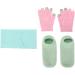 Qukaim Moisturizing Gel Socks Set Touch Screen Spa Moisturizing Gloves Socks Set Reusable Repair Treatment Exfoliating SPA Neck Wrap Mask - Buy Online on GoSupps.com