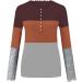 Women's Tie Dye Henley Long Sleeve Shirt - Ribbed Casual Fall Top | X-Large Orange - Buy Online on GoSupps.com