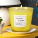 Luxury Citronella Candle | 30oz 3 Wick Aromatherapy | Natural Soy Wax | Indoor & Outdoor Scented | 120 Hours Burning Time | Relaxing Yellow Decor - Buy Online on GoSupps.com