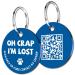 MYLUCKYTAG Stainless Steel QR Code Pet ID Tags Dog Tags - Pet Online Profile - Scan QR Receive Instant Pet Location Alert Email Im Lost,blue