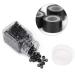 500pcs Aluminum Silicone Beads Hair Extension Tubes Microrings Hair Braiding Decorations(Black)