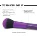 MODA Royal & Langnickel Travel Size Beautiful Eyes 7pc Makeup Brush Set with Pouch Includes - Angle Shader Crease Smudger Eye Shader Smoky Eye Brow Liner and Lash Comb Brushes Purple - Buy Online on GoSupps.com