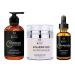 Radha Beauty Hyaluronic Acid Complete Facial Care Kit - 3-in-1 Anti-Aging Set with Cleanser, Serum, and Moisturizer for Wrinkles, and Dark Spots. Day & Night Brightening Skincare Gift Set