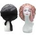 Large Silk Bonnet Set - Black Pink Satin Hair Bonnets for Curly Natural Hair - Buy Online on GoSupps.com