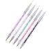 luoshaPUCY 5 Pieces Nail Art Pens Double Head Brushes Nail Art Dotting Manicure Tools DIY Nail Art Designs Nail Art Brush for Nail Design