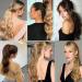 Wavy Ponytail Extension 23 Inch Synthetic Natural Curly Hairpiece Wrap Around Hair Extensions for Women Daily Use Blonde Ponytail Extension - Buy Online on GoSupps.com