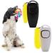 Ruojling 2 pieces clicker dog clicker dog clicker cat clicker cat clicker dog training dog clicker clicker dog training dog checker and pipe 2 in 1 for dog cat horse (black+white)