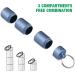 Opret Metal Pocket Pill Box Keychain | Waterproof Daily Pill Holder for Men and Women | Portable Pill Case for Travel | 3 Compartment Pill Container (Blue) - Buy Online on GoSupps.com