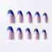 Bufenia Ballerina French Tip Artificial Fingernails - 24 Full Cover Press-On Nails for Women & Girls | Medium Length Simple Lines - Buy Online on GoSupps.com