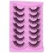 DSLONG Natural Fluffy Fox Eye 3D Curl False Lashes - Cat Eye Manga Look (C02) - Buy Online on GoSupps.com
